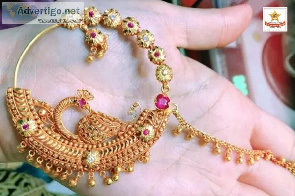Designer garhwali gold nath design