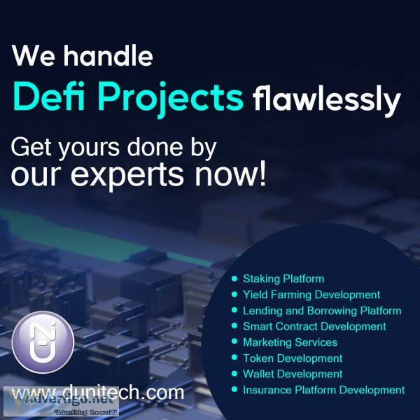 Defi development company in india | dunitech | 2022