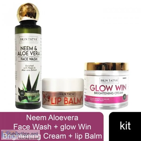 Skin tatva neem aloevera face wash + glow win brightening cream 