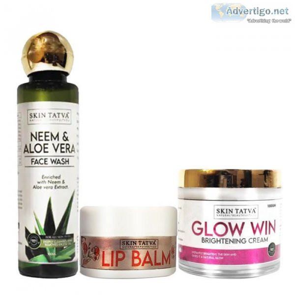 Skin tatva neem aloevera face wash + glow win brightening cream 