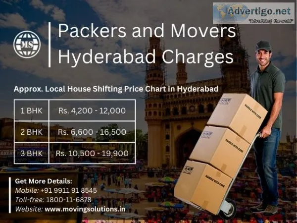 Packers and movers hyderabad charges
