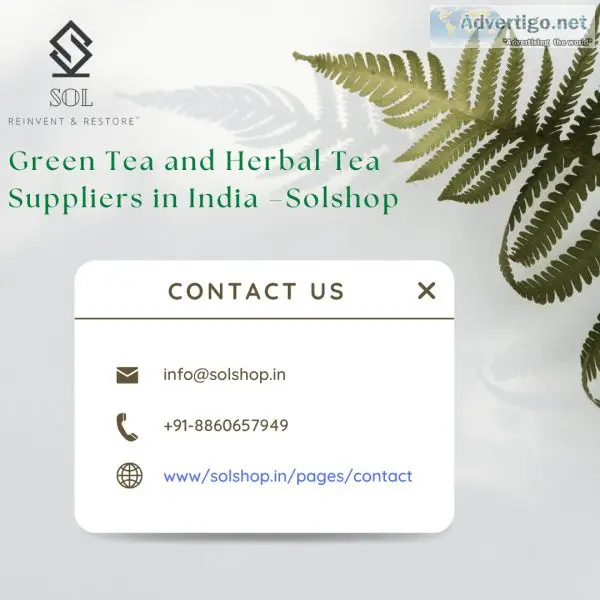Contact us - green tea and herbal tea suppliers in india ?solsho