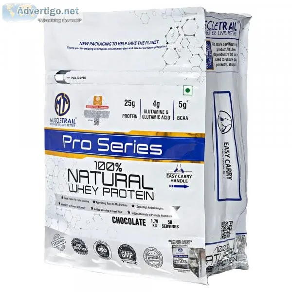 100% pure natural whey protein  muscle trail