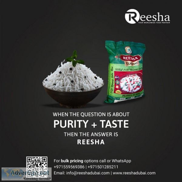 Affordable wholesale indian rice from reesha trading in uae