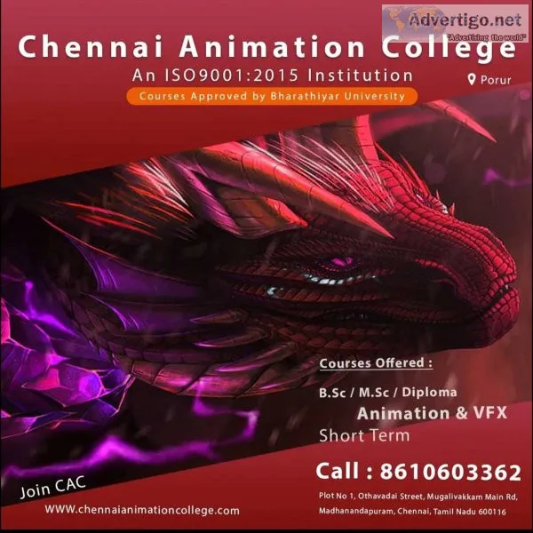 Admission open ? bsc animation & vfx in chennai animation colleg