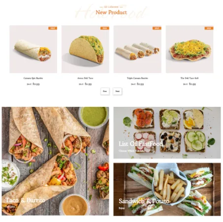Fastfood & restaurant shopify shopping website | digital media c
