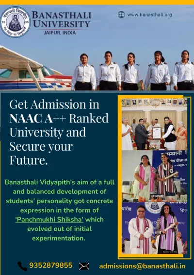 GET ADMISSION IN NAAC A++ RANKED UNIVERSITY AND SECURE A CHANCE 