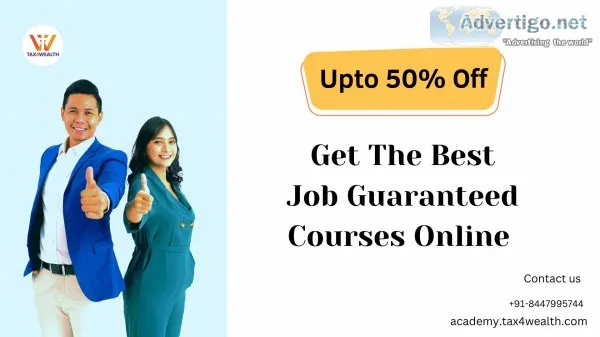 Flat minimum 50% off on job guaranteed courses online in india |