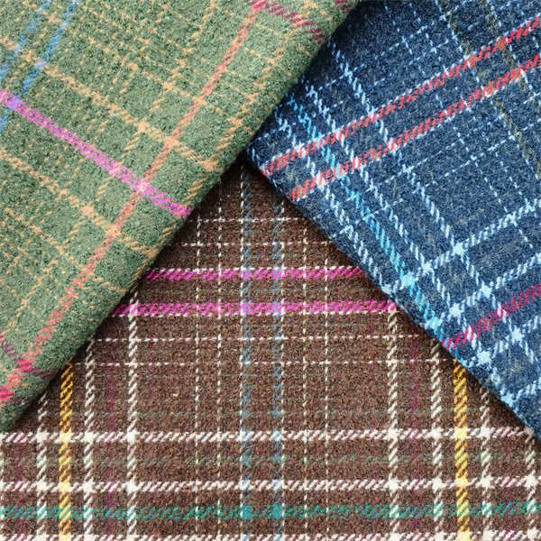 Boucle fashion fabric with lurex, woolen woven fabric, boucle ya