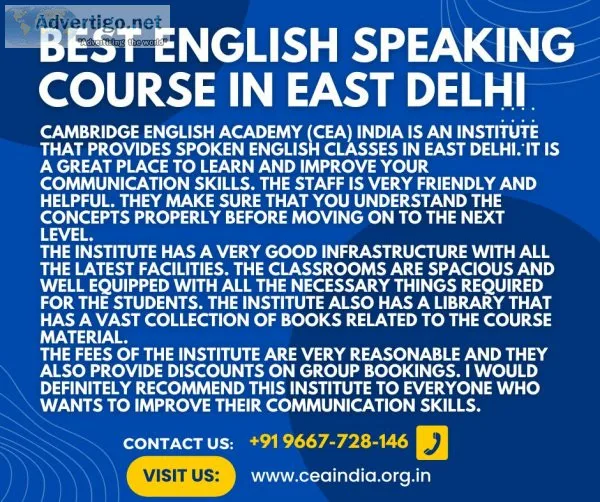 Best english speaking institute in east delhi
