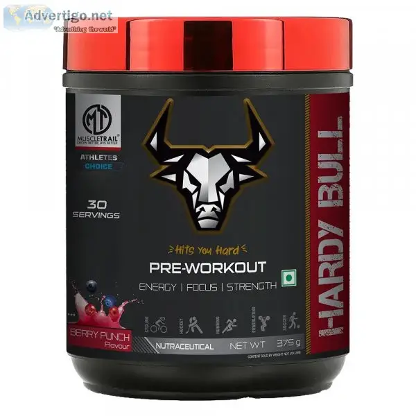 Hardy bull pre-workout supplement - muscle trail