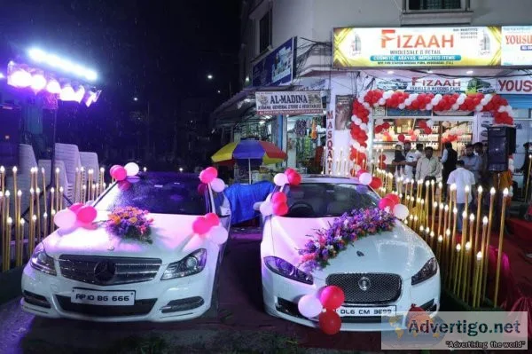 Luxury car rental for wedding in hyderabad at fizaah groups