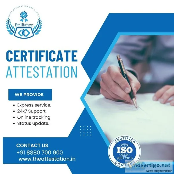 Certificate attestation services in india