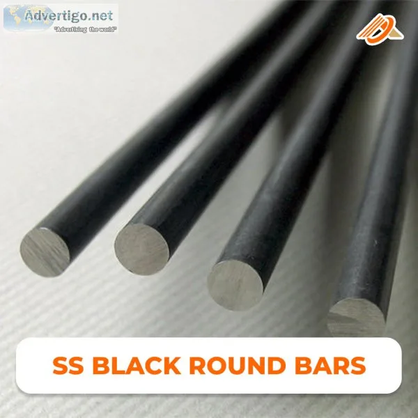 Ss black round bars