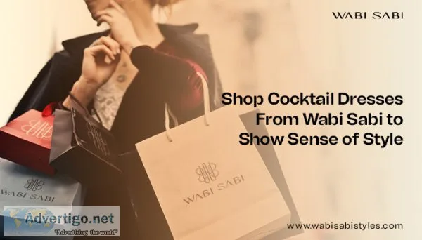 Shop cocktail dresses from wabi sabi to show sense of style