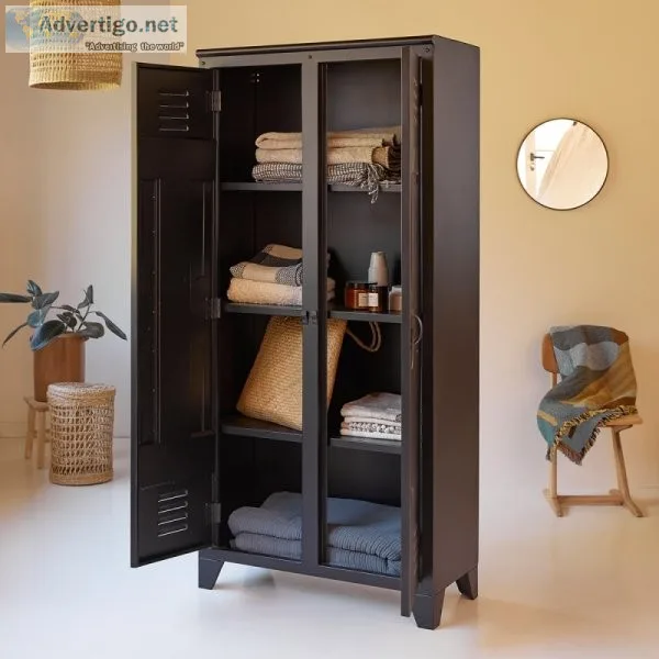 Industrial metal cabinet wardrobes