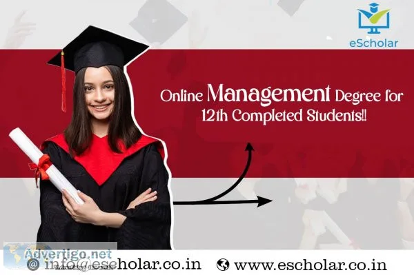 Online management degree for 12th completed students