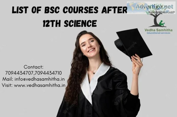 List of bsc courses after 12th science