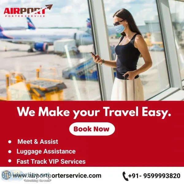 Book airport meet & assist service - airport porter service