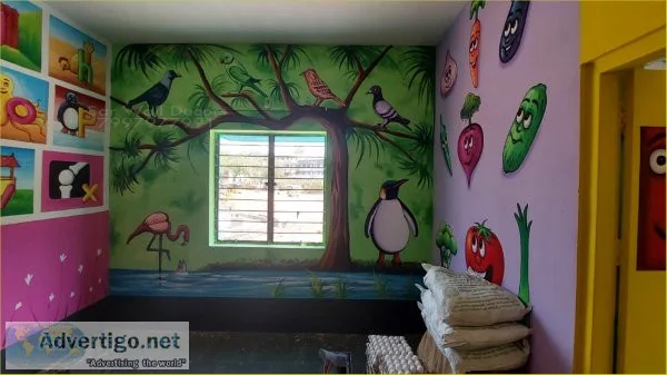 Anganwadi school wall painting images from adikmet