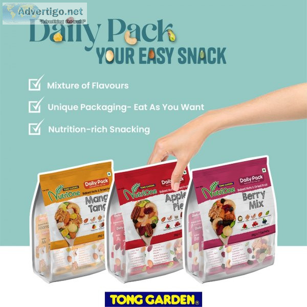 Healthy snacking made easy with tong garden daily pack fruits an