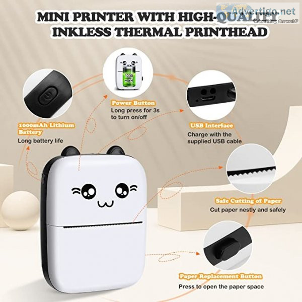Kitty mini thermal portable printer bluetooth & wireless android
