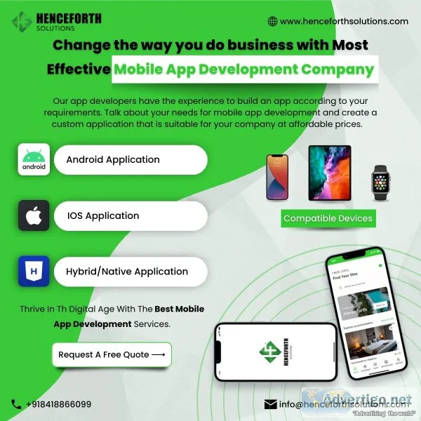 Best web & mobile app development company | henceforth solutions