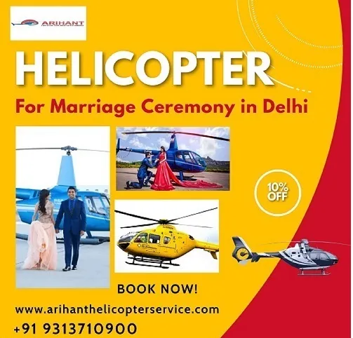 How to book a helicopter for wedding in delhi?
