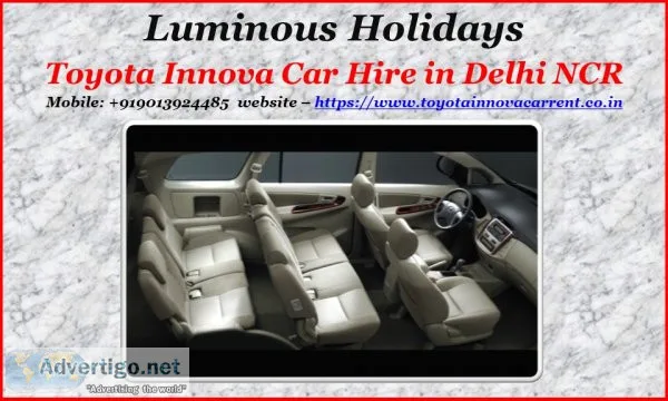 Innova on rent in delhi with driver