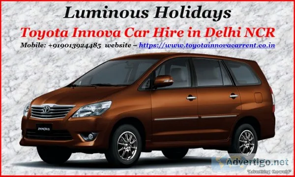 Innova on rent in delhi with driver