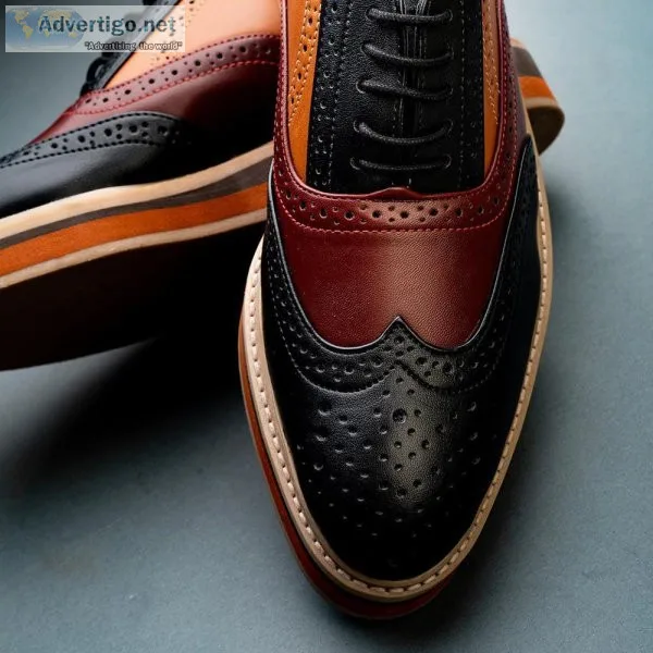 Designer vegan leather shoes for men