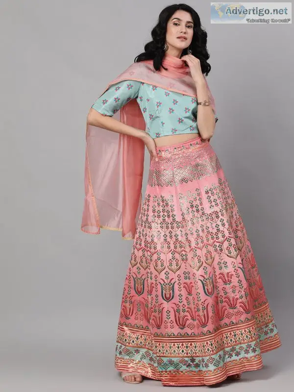 Get the perfect wedding look with our stunning lehengas - order 