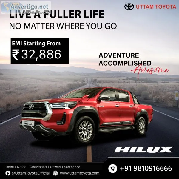 Hilux starting price 33, 40, 000 in noida | uttam toyota