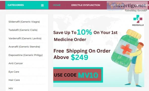 Medsvilla : buy generic medicine from reliable online pharmacy
