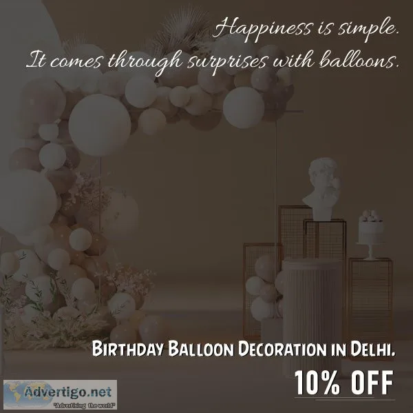 Best birthday decoration in delhi from balloons surprise