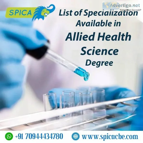 List of specializations available in allied health science degre