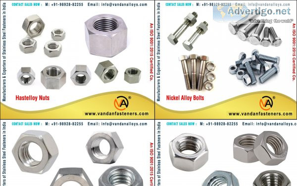 Stainless steel fasteners hex bolts nuts washers manufacturers e