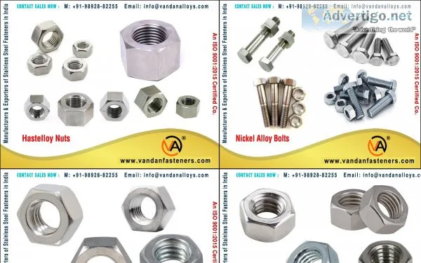 Stainless steel fasteners hex bolts nuts washers manufacturers e