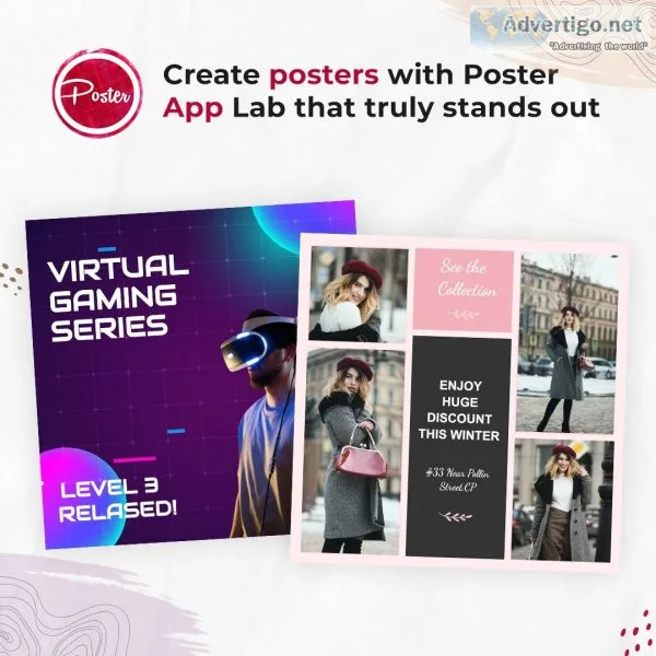 Create eye-catching posters with poster app lab