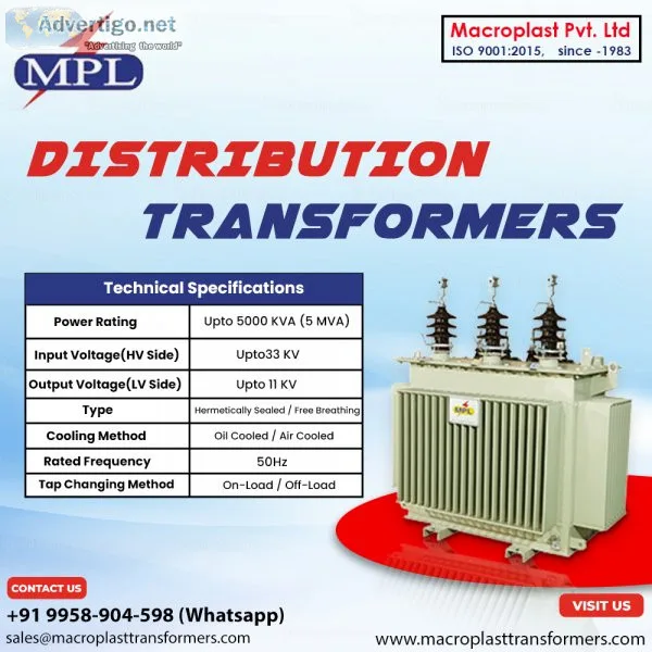 Macroplast transformers- the best distribution transformers manu