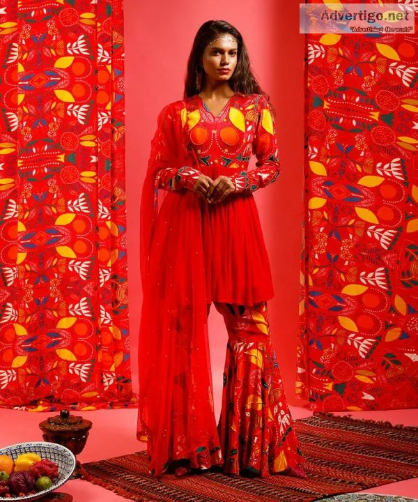 Find your perfect gharara suit set at mirraw luxe s online store