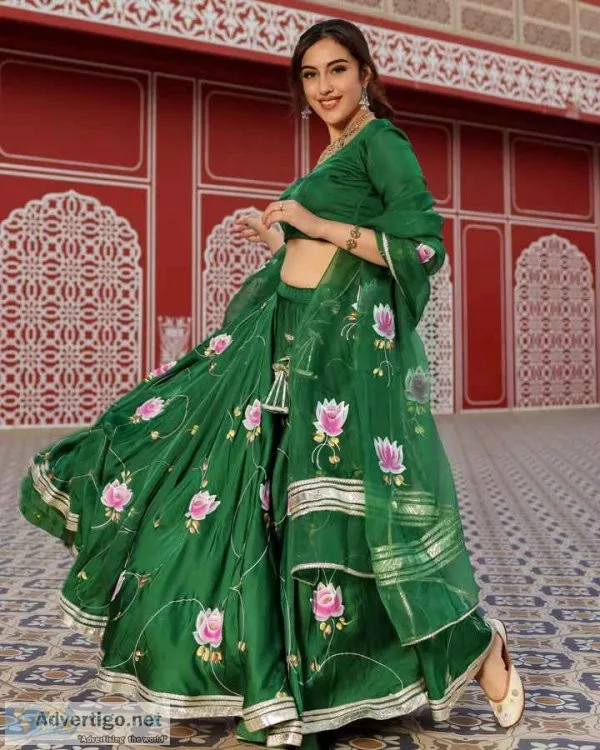Buy the latest collection of floral lehengas online