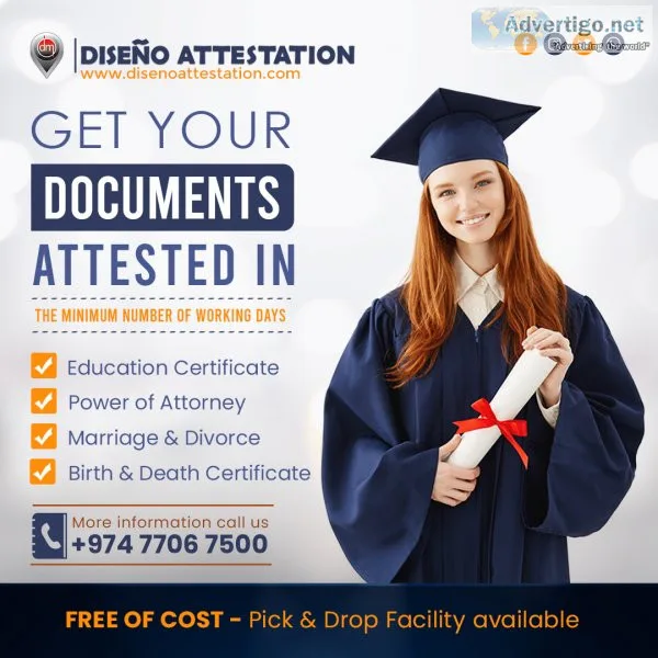 Effortless certificate attestation in qatar with diseno attestat