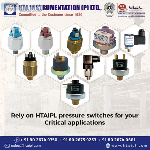 Pressure switch suppliers in bangalore