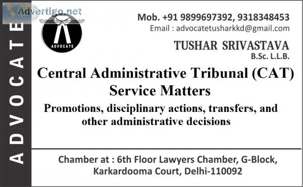 Cat and service matters lawyer l +91-9318348453 l advocate tusha
