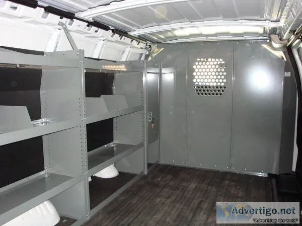 Shelving for van, ladder racks, van safety partitions