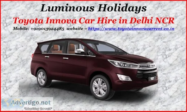 Toyota innova crysta car hire in delhi
