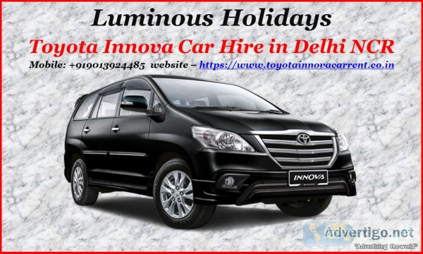Toyota innova crysta car hire in delhi