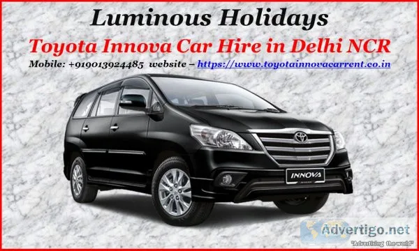 Toyota innova crysta car hire in delhi