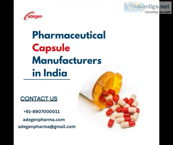 Pharmaceutical capsule manufacturers in india | adegen pharma